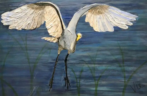 Artist Sylvie Lachapelle, L'envolée, année de création 2024, technique acrylique/mix
