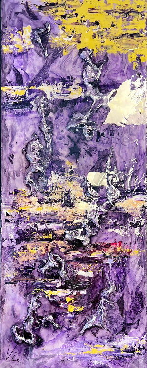 Rose du désert, année de création 2024, technique utilisée : acrylique / mix.