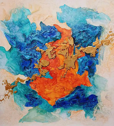 Artiste Sylvie Lachapelle Yellowstone, année de création 2022, technique acrylique/mix